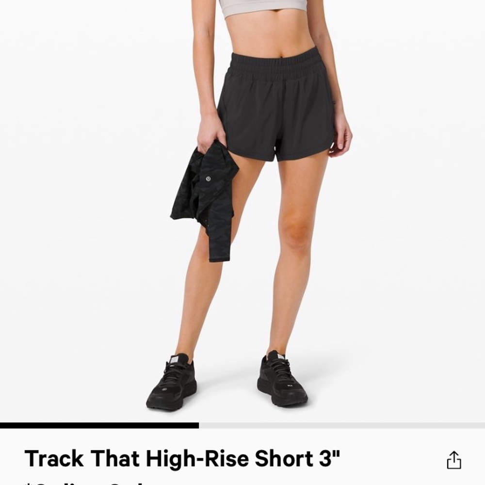 Lulu Lemon Track That High Rise 3” Shorts
